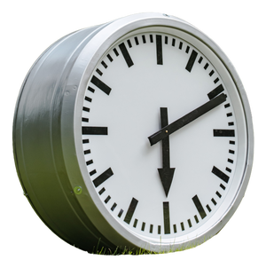 RFT Double-Faced Illuminated Railway Station Clock, Germany, 1950s