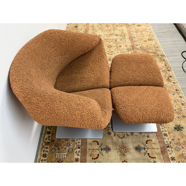 Mid 20th Century Pierre Paulin for Artifort Ribbon Chair + Ottoman, Set For Sale - Image 5 of 12