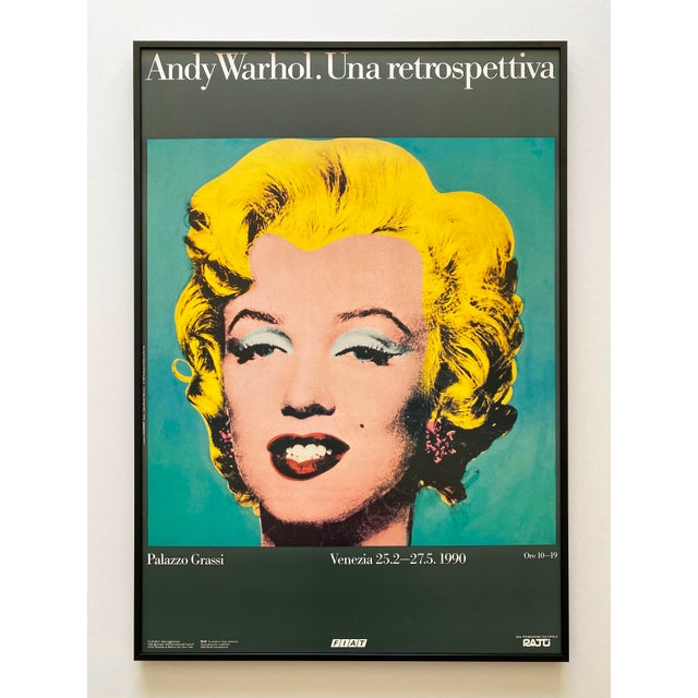Andy Warhol Vintage 1990 Lithograph Print Large Framed Pop Art Italian Exhibition Poster " Marilyn " 1964 For Sale - Image 15 of 15