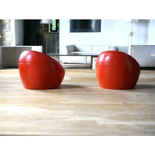 Plastic Space Age Armchairs in Fiberglass, 1960s, Set of 2 For Sale - Image 7 of 18