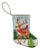 Reindeer Embroidered Needlepoint Mini Stocking For Sale