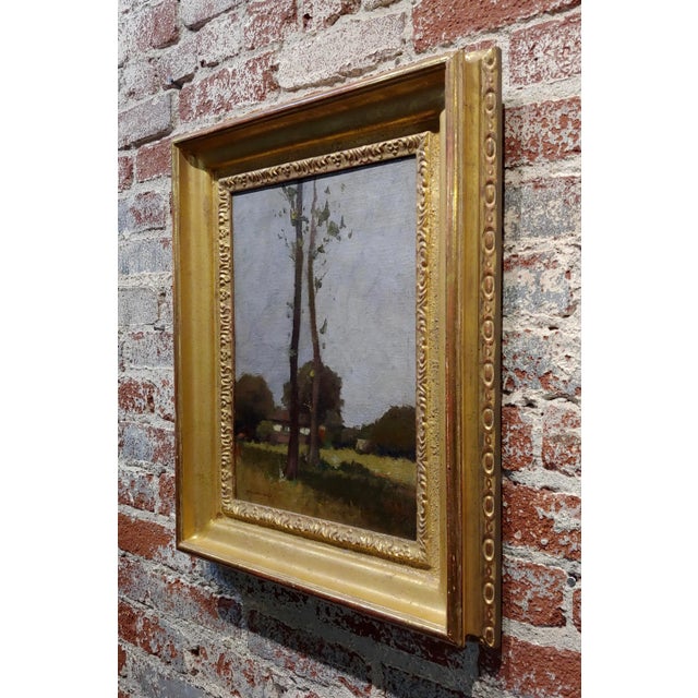 Textile Impressionist William J. Kaula -New Hampshire Cottage Landscape Oil Painting For Sale - Image 7 of 9