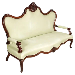 Venetian Hand-Carved Walnut Sofa, 1800s