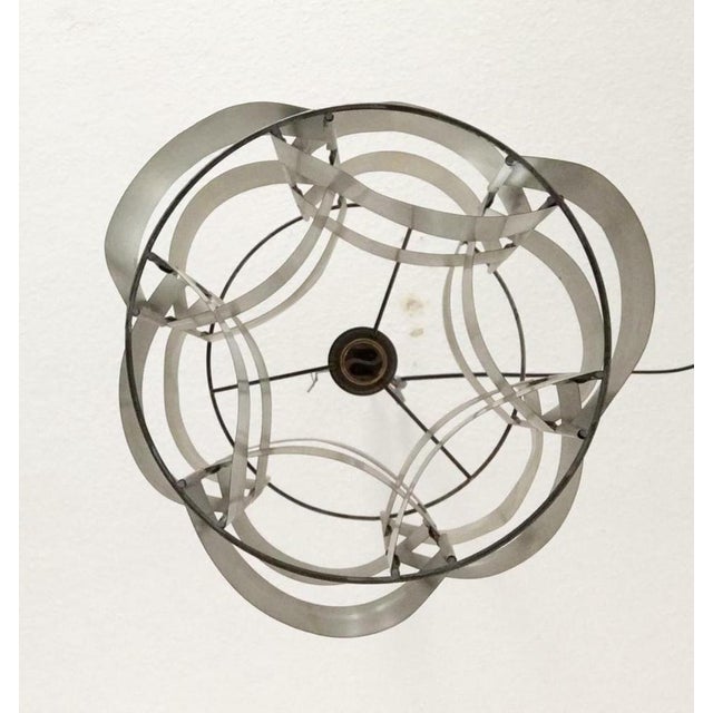 Max Sauze Mid-Century French Sculptural Aluminum Pendant by Max Sauze, 1960s For Sale - Image 4 of 15