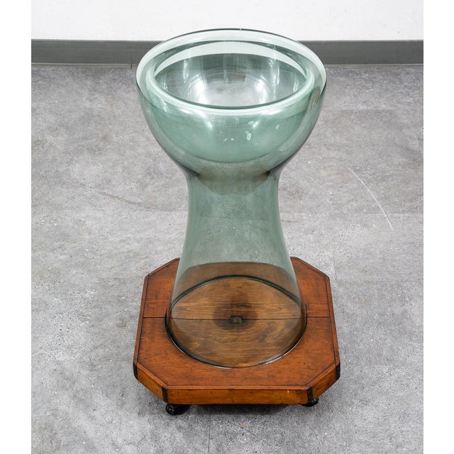 Mid Century Modern Glass Planter Floorstanding Vase Studio Hand Blown Vintage 70 For Sale - Image 9 of 12