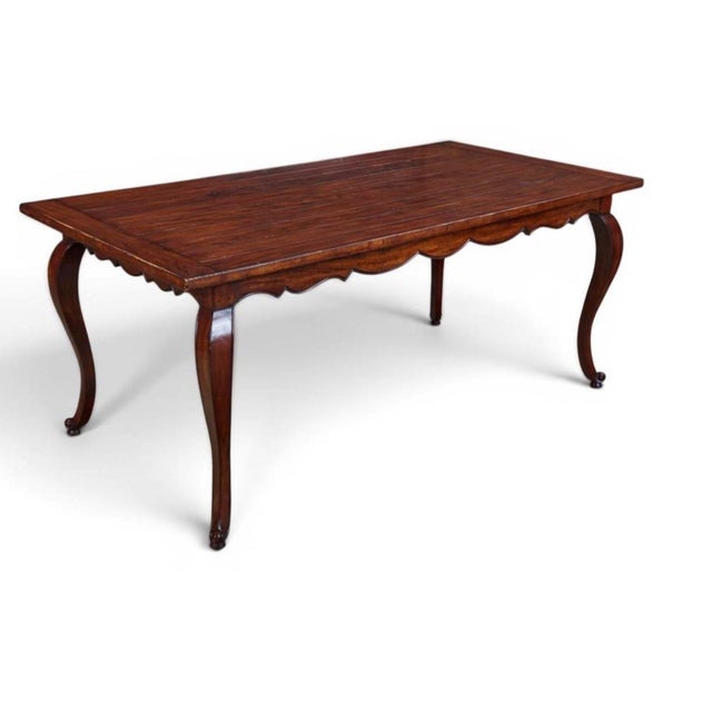 18th C Style Minton Spidell French Country Walnut Dining Table For Sale In Los Angeles - Image 6 of 6
