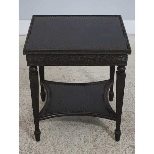 Age: Approx: 40 Years Old Details: Quality Construction Tack Head Trim Tapered Legs Spade Feet Nice Studded & Embossed...