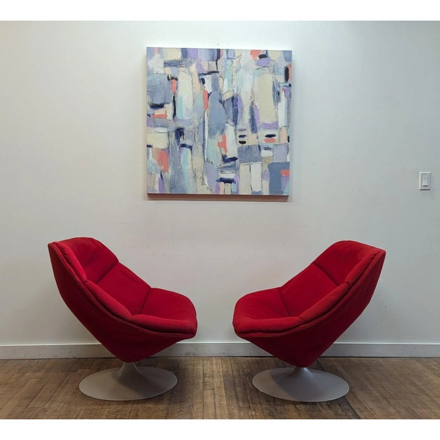 1960s Mid Century Swivel Lounge Chairs by Pierre Paulin For Sale - Image 5 of 12