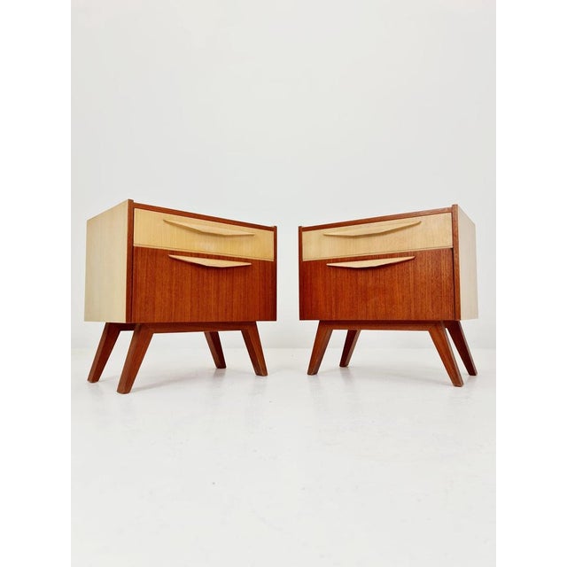 Mid-Century German Nightstands, 1950s, Set of 2 For Sale - Image 4 of 12
