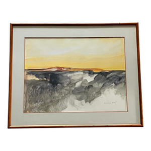 William Hoey Original Mixed Media on Paper, Signed and Framed, Mid 20th Century