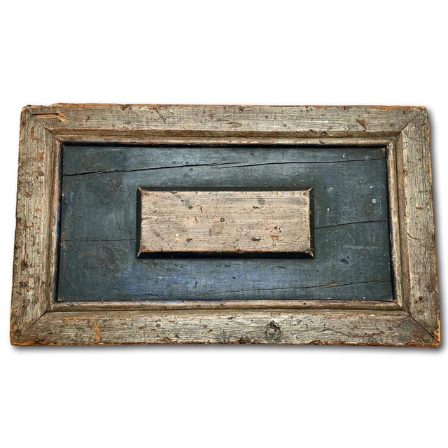 Outstanding Mid 1800s Smaller Size Antique New England Seaboard Pine Carpenters Tool Chest With Great Original Paint - 12 X 13 X 22 Inches For Sale - Image 10 of 18