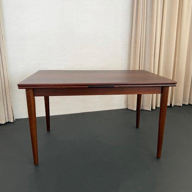 Mid-Century Modern 1960s Scandinavian Modern Rosewood Extension Dining Table For Sale - Image 3 of 9