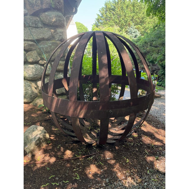 Mid-Century Modern Enormous Garden Sculpture of Orb For Sale - Image 3 of 8
