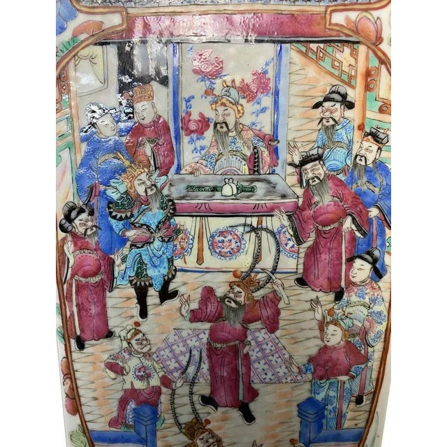 Famille Rose Canton Vases, Set of 2 For Sale - Image 10 of 16