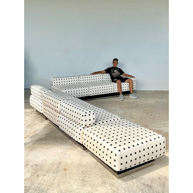 Vintage Custom Geometric Sectional Sofa For Sale - Image 17 of 18