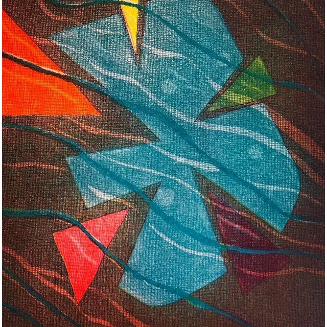 Brown Mid-Century Modern Abstract Etching Aquatint - Arnold Grossman, Ed. 3/30 - Arches For Sale - Image 8 of 13