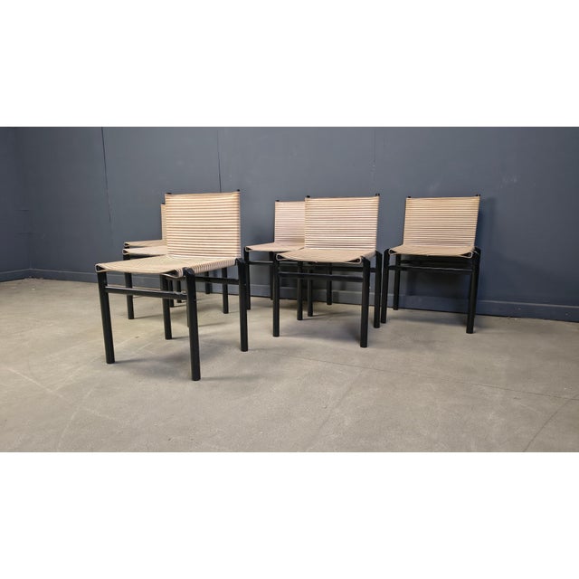 Mastro Dining Chairs by Afra & Tobia Scarpa for Molteni, 1980s, Set of 6 For Sale - Image 9 of 18
