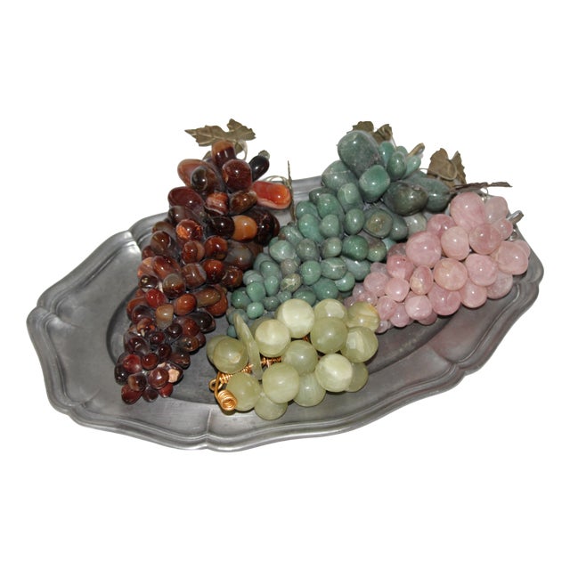 Stone Grape Cluster, 1970s, Set of 4 For Sale