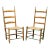 Pair of 19th Century Antique Southern Ladderback Side Chairs - Splint Woven Seats For Sale