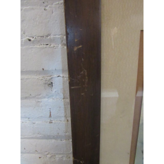 Framed Watercolor Painting For Sale - Image 4 of 8