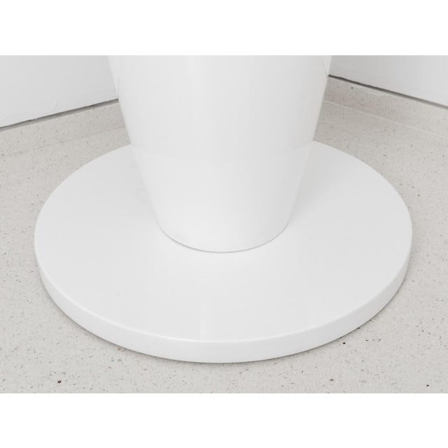 Modern White Lacquered Circular Side Table Chairish