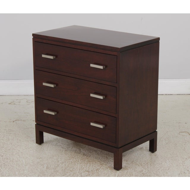 Traditional Stickley Metropolitan Cherry 3 Drawer Dresser Bachelor Chest For Sale - Image 3 of 16