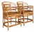 A Pair-Restored Thomasville Brighton Pavilion Scorched Bamboo Armchairs For Sale