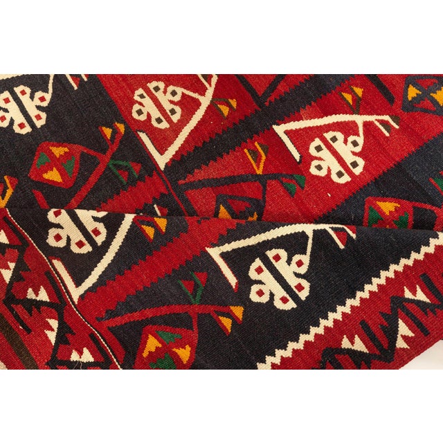 Mid 20th Century Doris Leslie Blau Vintage Afghan Kilim Rug For Sale - Image 5 of 8