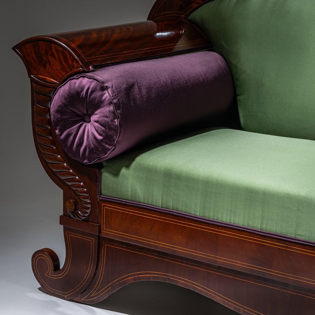Antique Biedermeier Sofa in Mahogany, Northern Germany, 1830 For Sale - Image 11 of 13