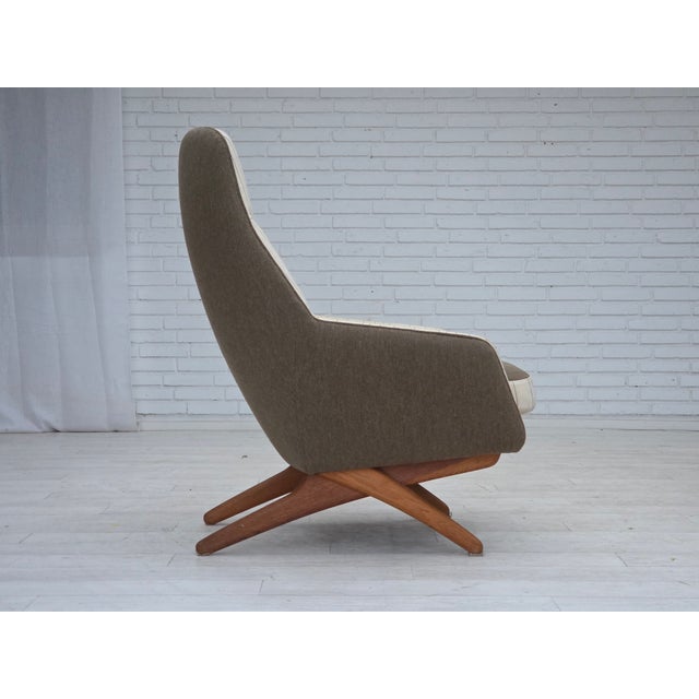 Vintage Danish Chair in Wool Fabric by Illum Wikkelsø, 1960s For Sale - Image 13 of 18