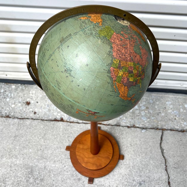 Replogle 1950s Mid-Century Modern Standing Globe For Sale - Image 9 of 17