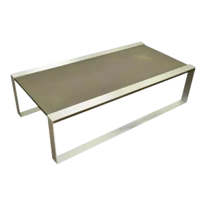 Mid 20th Century Vintage Mid Century Modern Copper and Brushed Steel Coffee Table