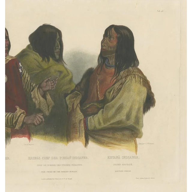 Two Blackfoot Chiefs and a Kutenai Leader Made After Bodmer, Paper For Sale - Image 4 of 5