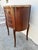 Wood Antique French Louis XV or Louis XVI Style Kidney-Shaped Marquetry Commode / Side Table With a Marble Top For Sale - Image 7 of 12