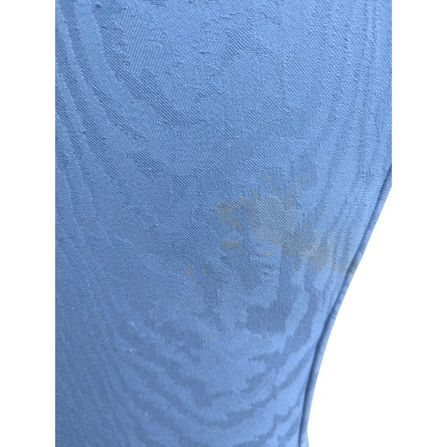 Vintage Custom Upholstered Blue Club Chair- A Pair For Sale - Image 15 of 18