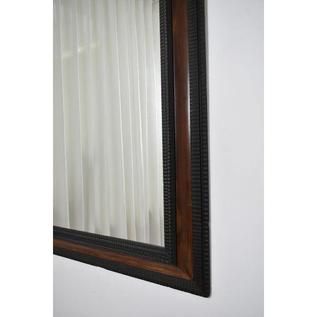 19th Century Carved Ebonised Wood Mirror and Trompe L'Oeil Turshell For Sale - Image 4 of 6