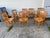 1930s Vintage Mid Century Modern Jasper Seating Co Furniture Bankers Golden Oak Chair Set of 7 For Sale - Image 5 of 12