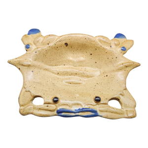 Vintage Chamberlain Stoneware Crab Dish Brown Pottery, Signed