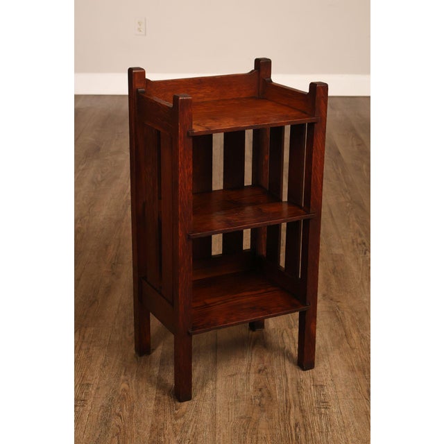 High Quality American Made Stickley Brothers Mission Oak Three Tier Stand, Model No. 4600. Features Solid Quarter Sawn Oak...