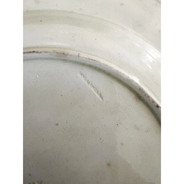 Wedgwood Antique 19th Century Majolica Wedgewood Fish & Seaweed Plate Impressed C1880 For Sale - Image 4 of 5