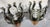 1960s Pair of Vintage Italian Toleware Metal and Wood Fern Candle Holders For Sale - Image 5 of 7