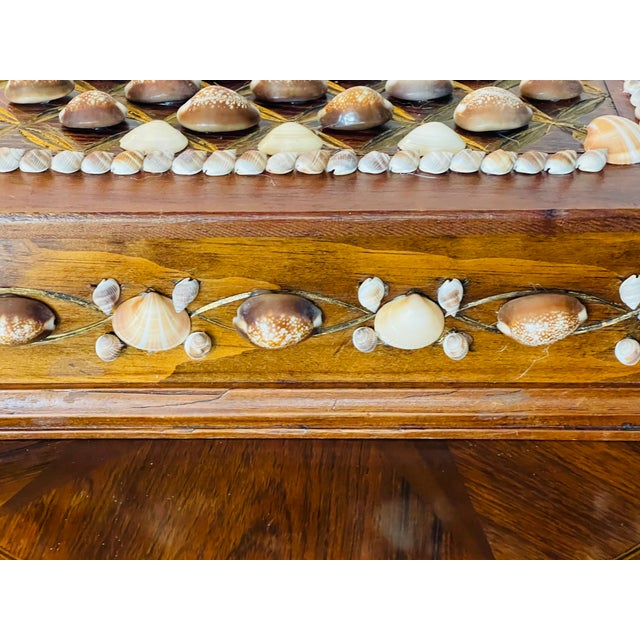 Contemporary 1970s Gorgeous Sea Shell Cowrie Jewelry Box For Sale - Image 3 of 6