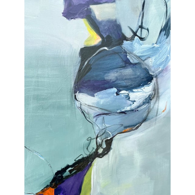 Vintage Abstract Expressionist Oil Painting on Canvas For Sale In West Palm - Image 6 of 16