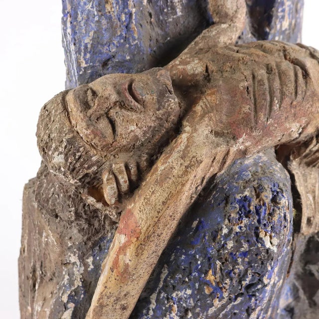 La Pietà Wooden Sculpture For Sale - Image 5 of 11