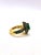 Bochic "Orient" Vintage Emerald & Fancy Yellow Sapphire Ring Set In 18K Gold & Silver, Size 6.5 For Sale - Image 12 of 18