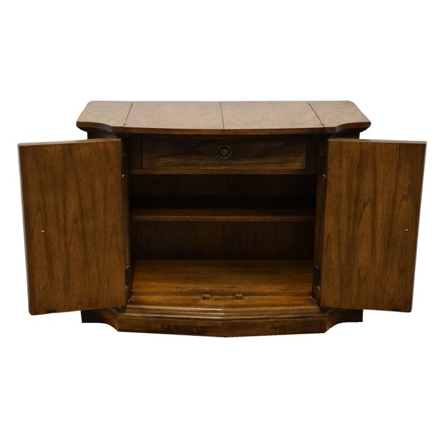 Tuscan Century Furniture Solid Walnut Italian Neoclassical Tuscan Style 40"- 52" Flip Top Server Buffet For Sale - Image 3 of 12