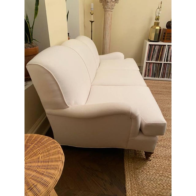 Lee Industries English Roll Arm Sofa With Perennials Fabric Chairish