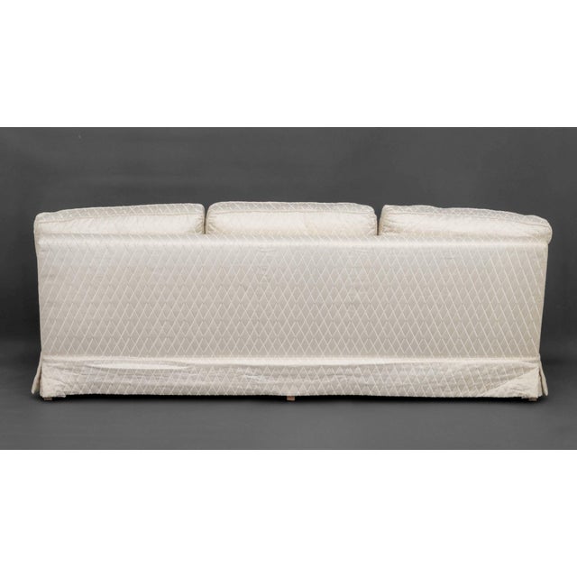 Textile Fine Arts Furniture Company White Silk Blend Sofa For Sale - Image 7 of 8