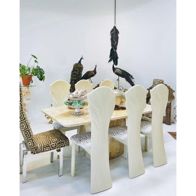 Set of 6 Grotto Style Post Modern Dining Chairs, 1980s For Sale - Image 12 of 12