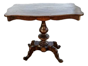 Small Table with Turned and Carved Base